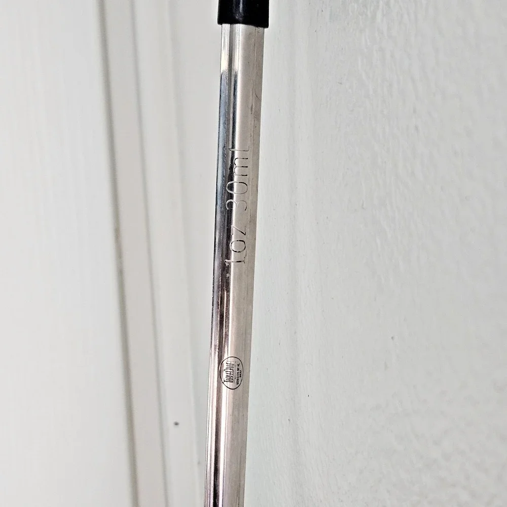 Tablecraft long handle Stainless Steel 1oz  30ml ladle with black handle